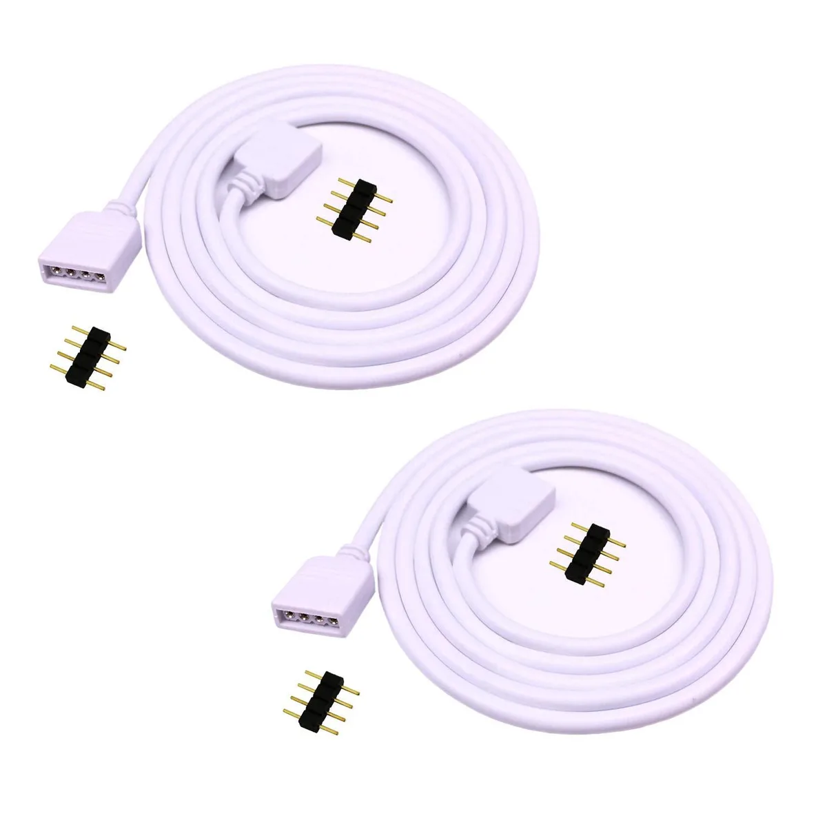 2pcs 1m RGB LED Extension Cable 4 Pin Connector 3.3ft 5050 3528 2835 — product photo