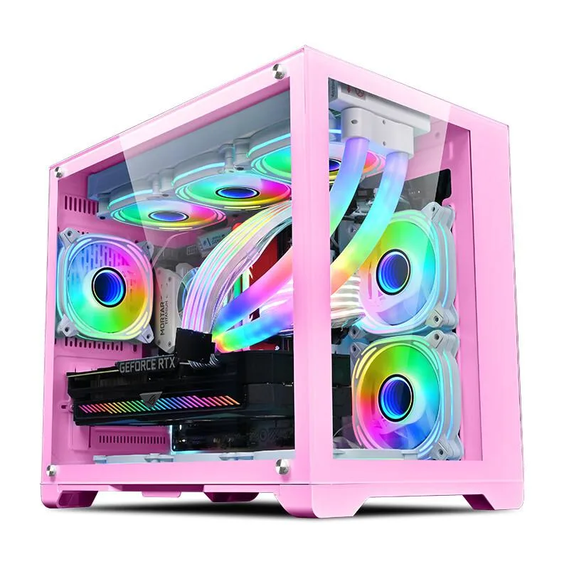Corn Electronics Corn Electronics GYZ PC case pink 400 mm GPU 360 mm radiator support — product photo