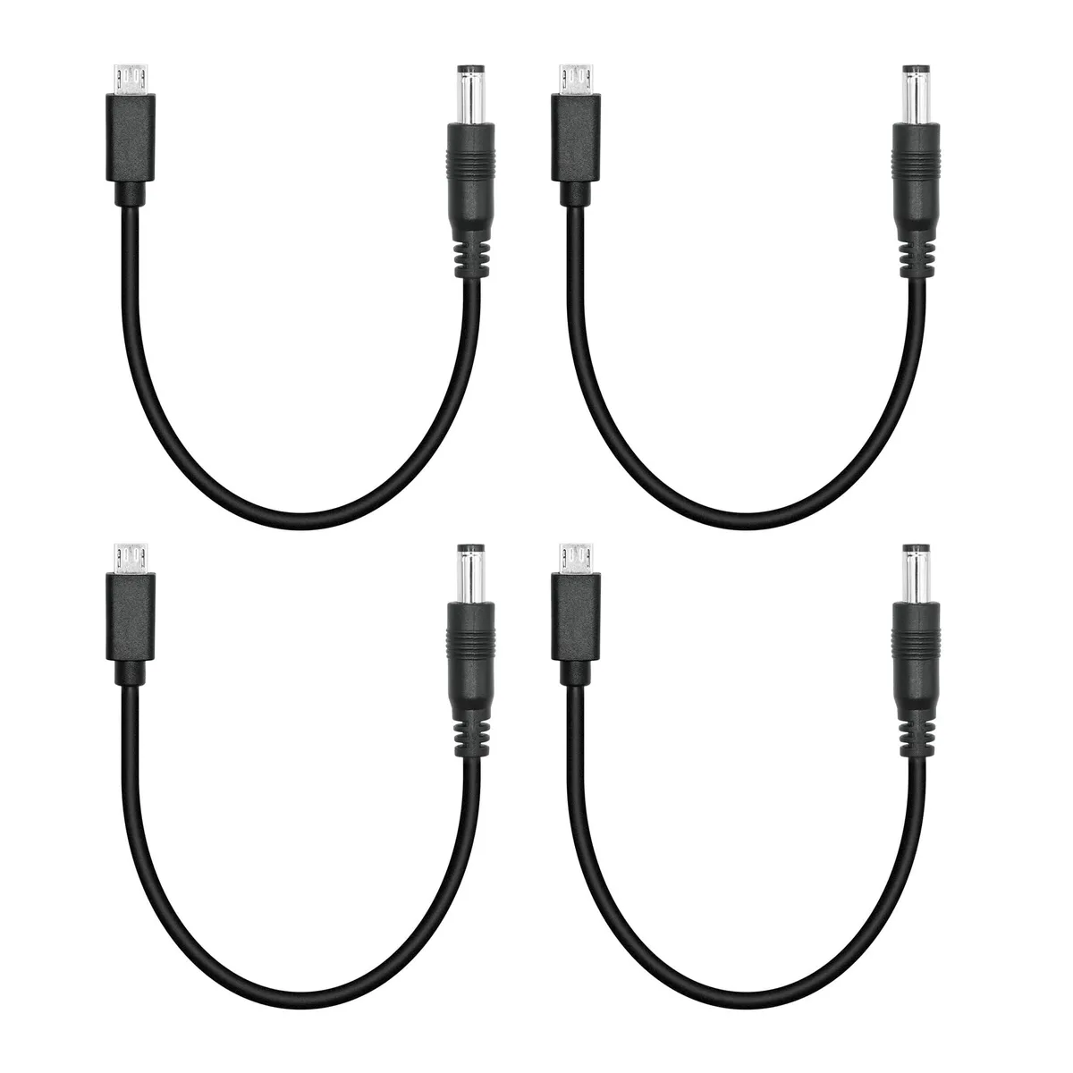 Vszerda Vszerda MA-84 DC 5.5mm x 2.1mm to Micro USB Cable 15cm 4-Pack — product photo