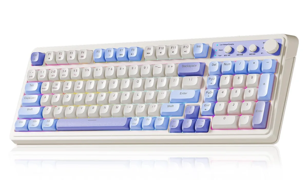 Vszerda Vszerda S99 99-Key Gaming Keyboard Purple-Beige — product photo