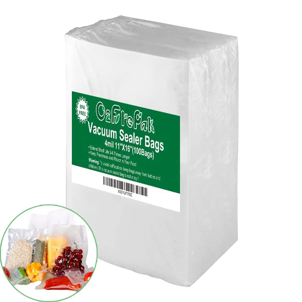  FoodSaver O2frepak 100-count 11" x 16" 4mil vacuum sealer bags — product photo