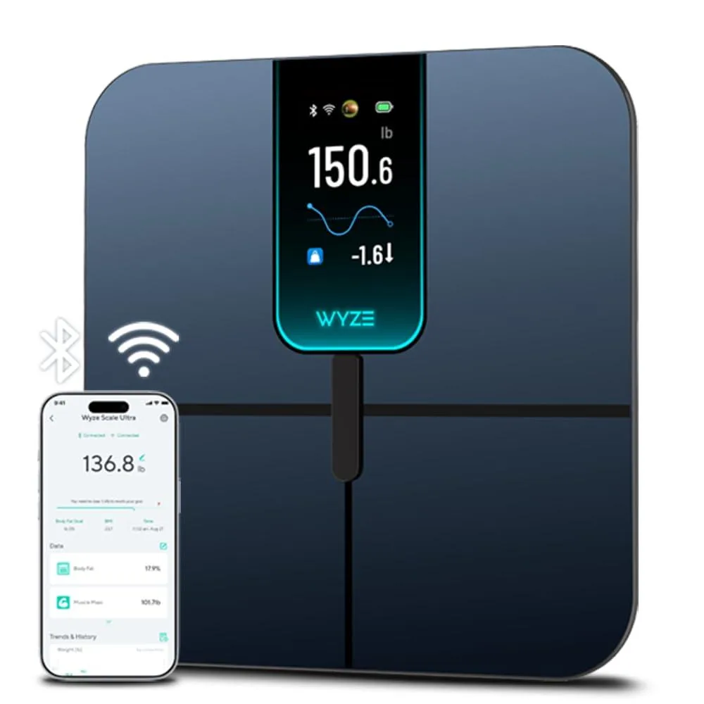 Wyze Scale Ultra WSCLU_BL Black 4.3 inch display 400 lb — product photo