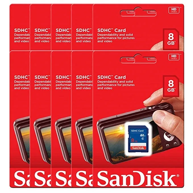 SanDisk SanDisk SDSDB-032G-B35 32GB SDHC Class 4 10-pack with reader — product photo