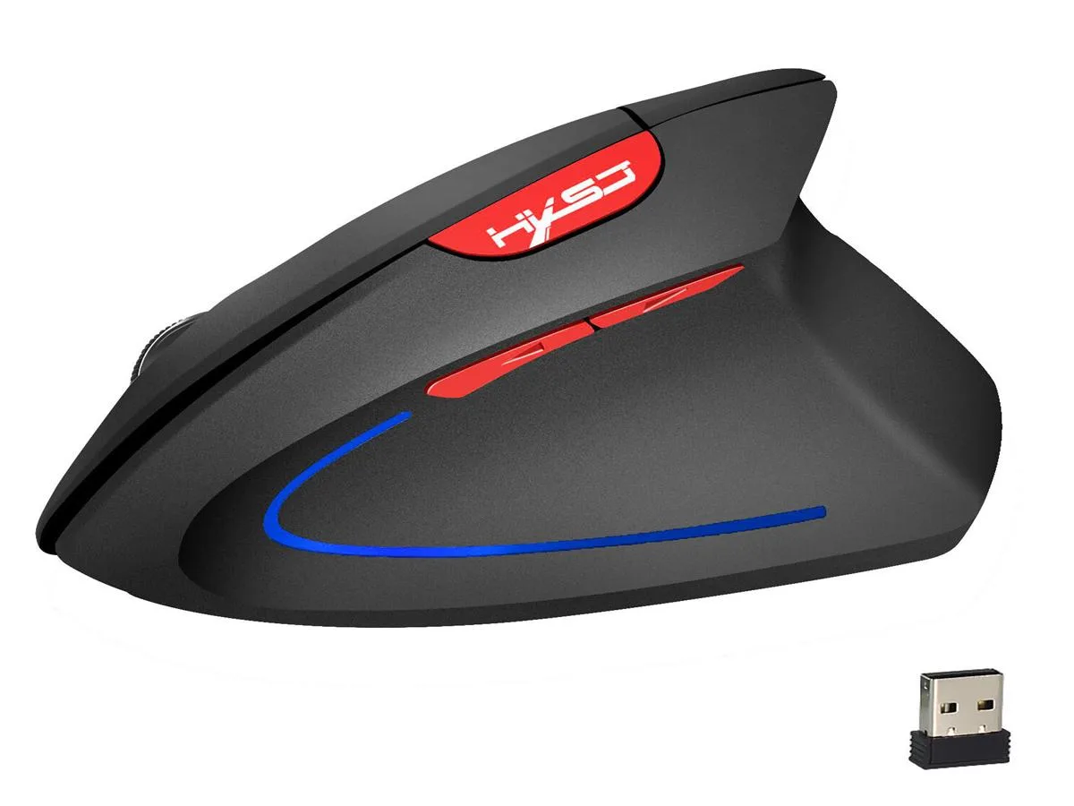 HW Electronics HW Electronics T22 Gaming Mouse 2400DPI Wireless Black Red — product photo