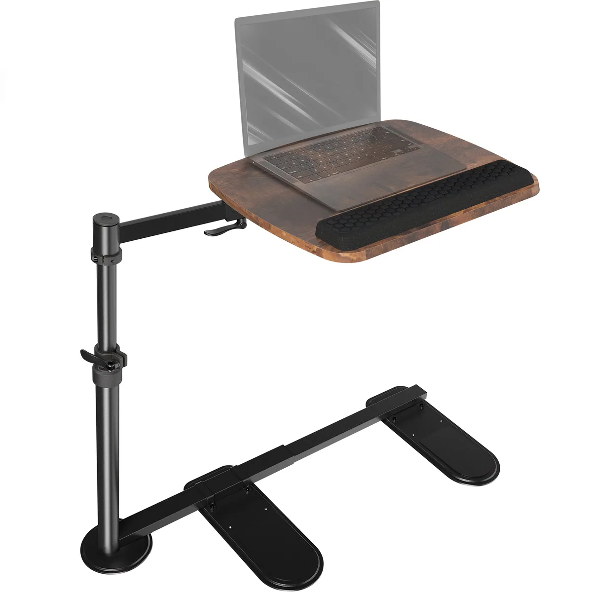 VIVO VIVO Vintage Brown/Black 20" Over Couch Swivel Table — product photo