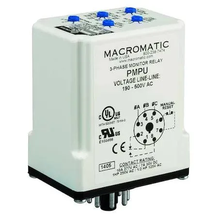 Macromatic Macromatic PMPU Phase Monitor Relay 190-250V Low — product photo
