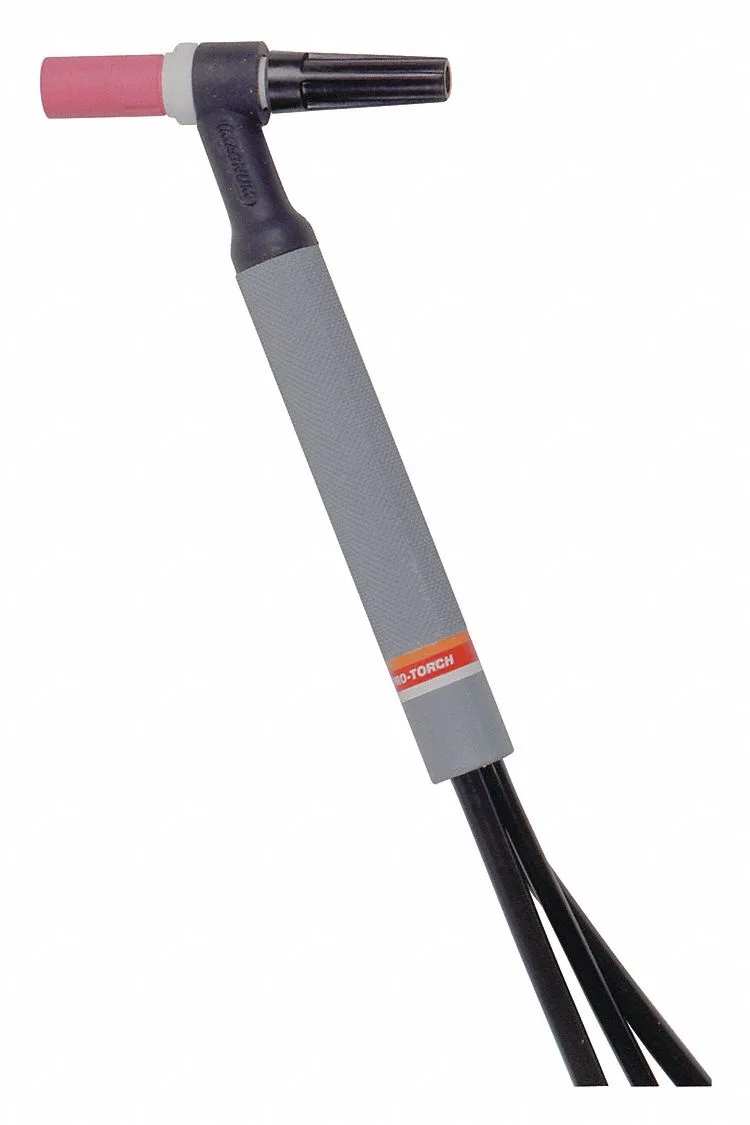 Lincoln Electric K1784-4 250 A water-cooled TIG torch with rigid neck and knurled handle