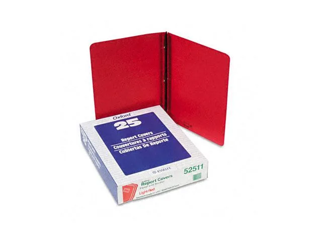 Oxford Oxford 52511 Paper Report Cover Tang Clip Letter 1/2 Capacity Red 25 Box — product photo