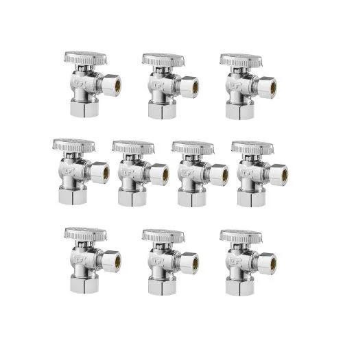 VEVOR VEVOR 10-Pack Angle Stop Valve 1/2" Nominal Compression Inlet x 3/8" OD Compression Outlet — product photo