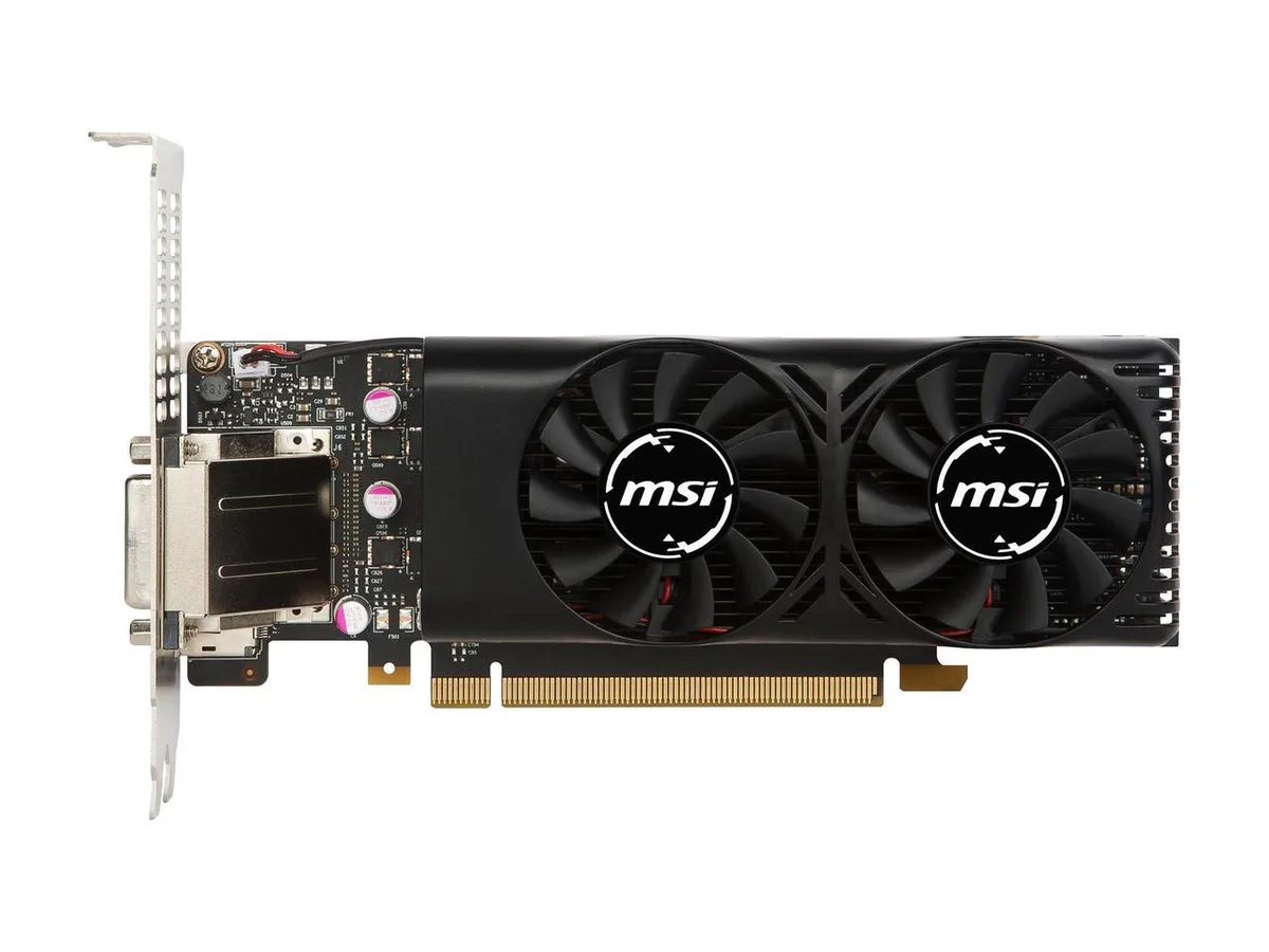 MSI MSI GeForce GTX 1050 2GT LP Low Profile graphics card — product photo