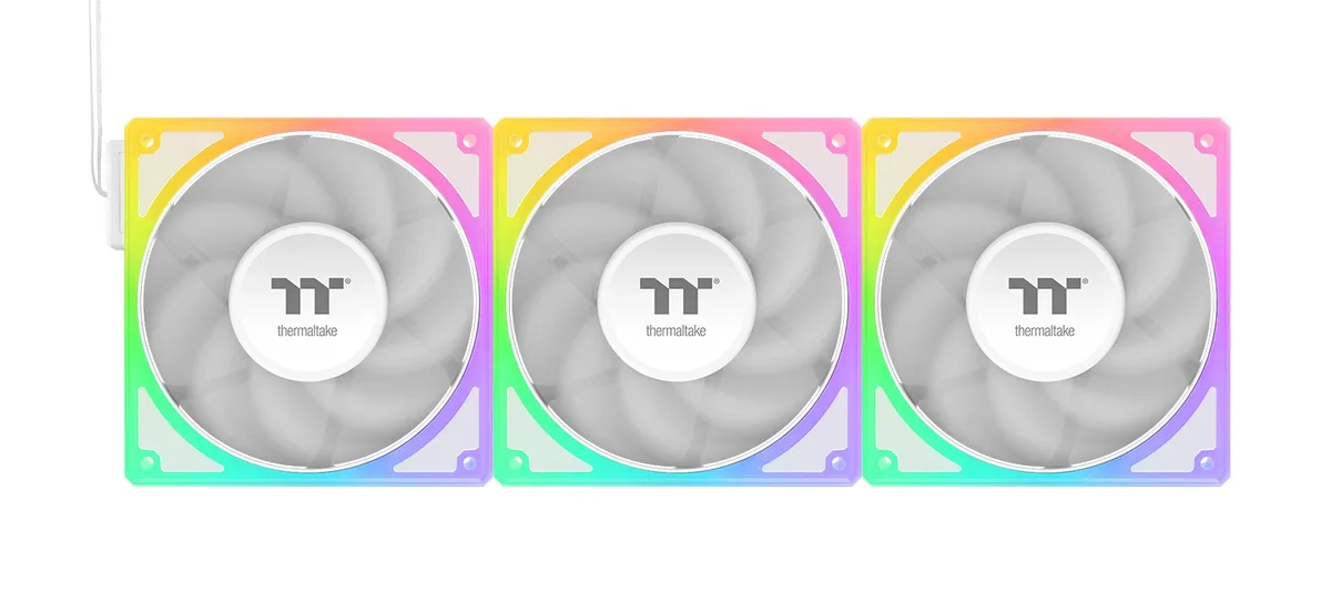 Thermaltake Thermaltake CL-F213-PL14SW-A 140mm ARGB case fan 3-pack white — product photo