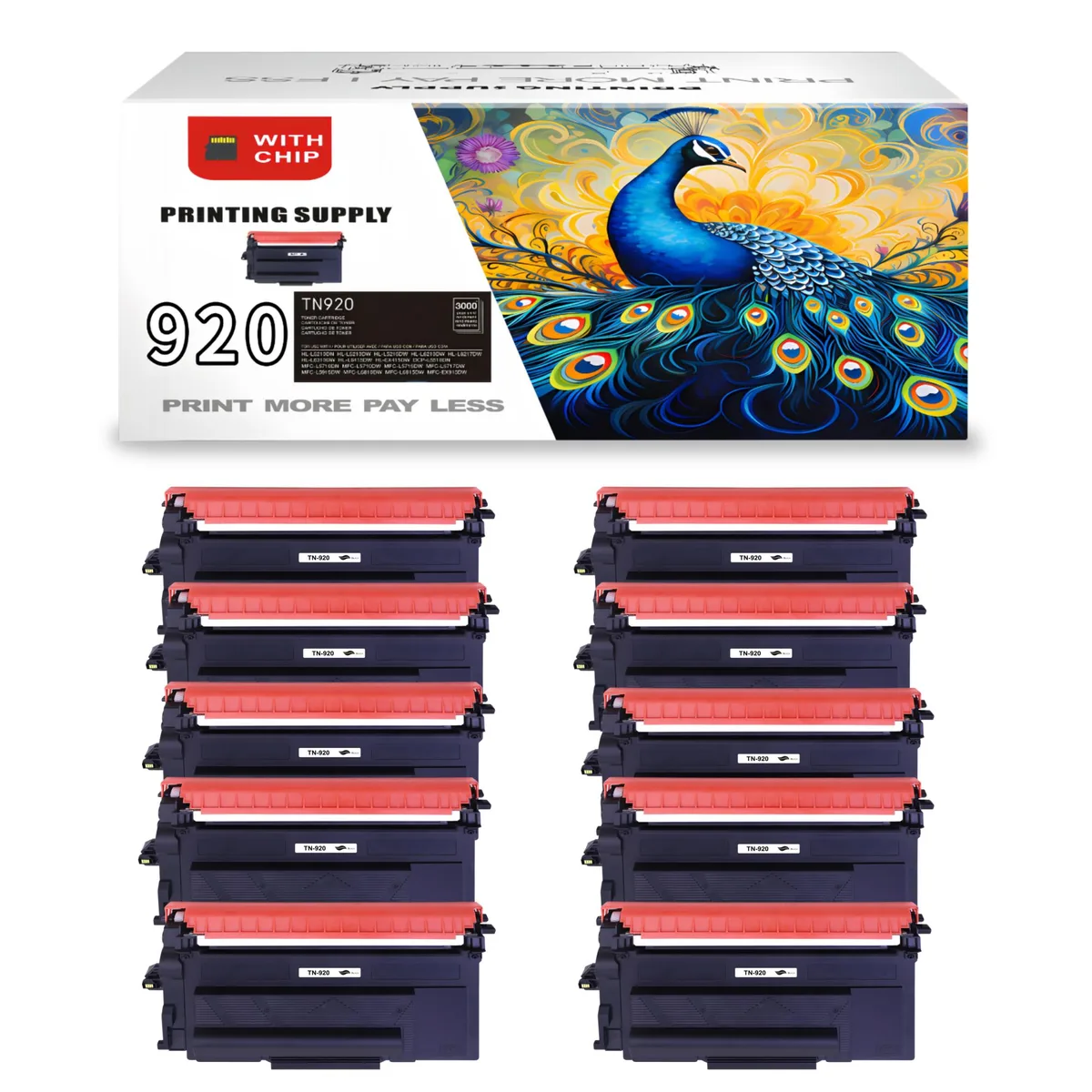 Aster Graphics Inc Aster Graphics Inc TN920 Black Toner Cartridge 10 Pack — product photo
