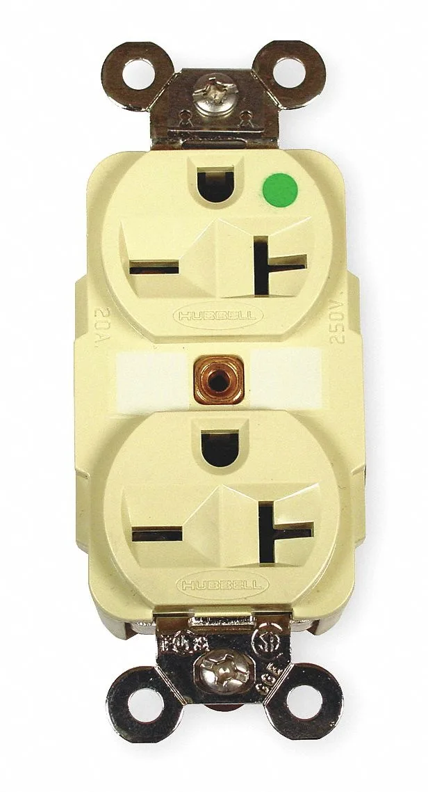Hubbell Incorporated Hubbell Incorporated HBL8400I Straight Blade Receptacle 6-20R 20 A Ivory — product photo