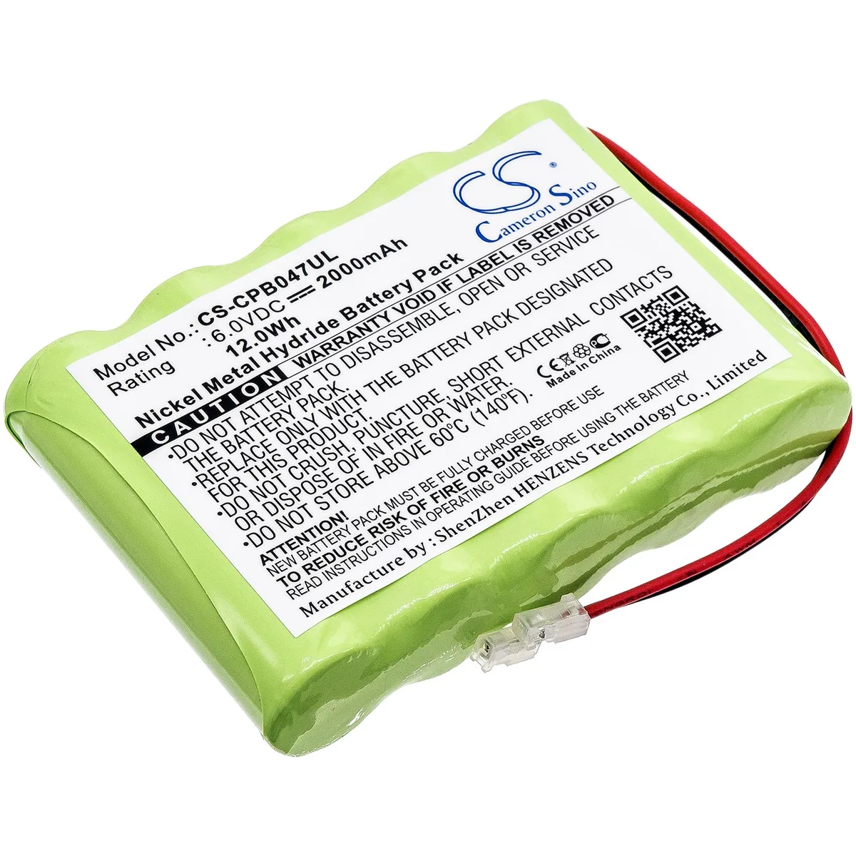 Cameron &amp; Co Cameron &amp; Co DS-CS-CPB047UL 6.0V 2000mAh Ni-MH Green telephone accessory — product photo