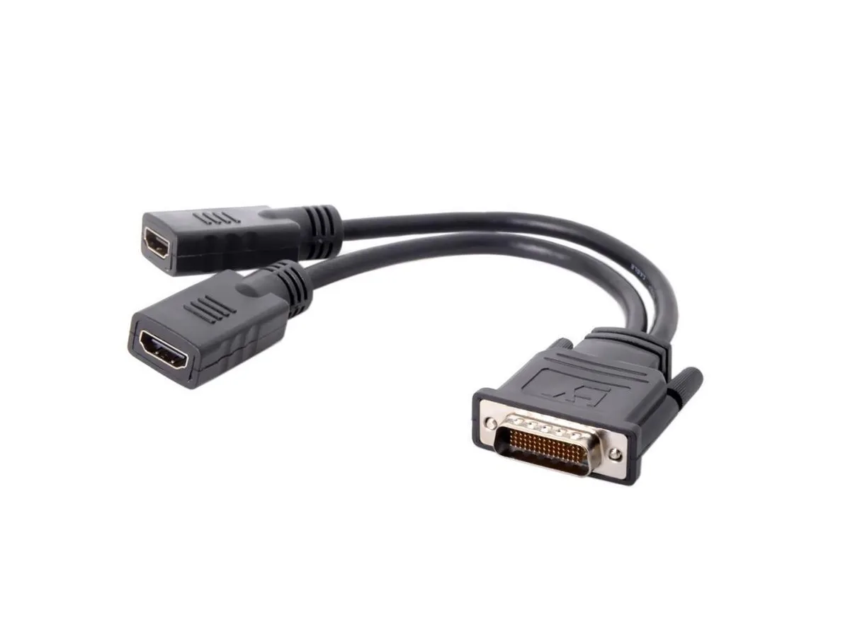 BUCIER BUCIER DMS-59 Male to Dual HDMI 1.4 Female Splitter Cable — product photo