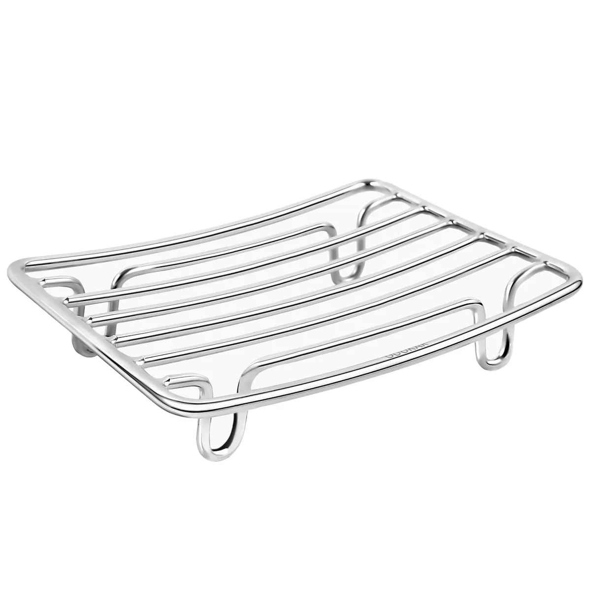  GUUKAR Soap Dish Chrome 4.68" × 3.51" × .98" 304 Stainless Steel — product photo