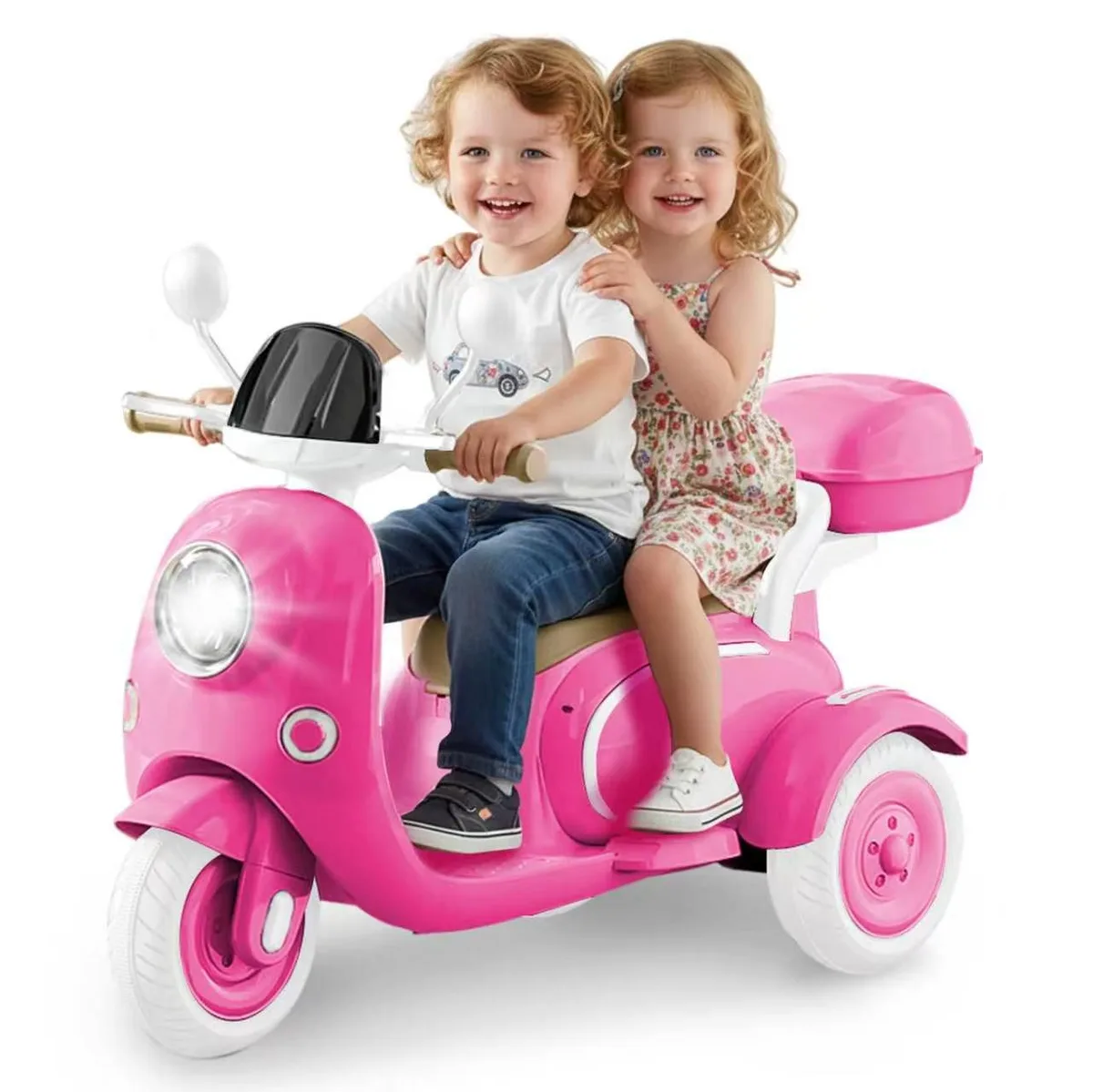 TCARAIWEN TCARAIWEN 12V Kids Ride-On Motorcycle Rose Red — product photo