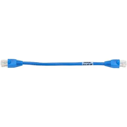 Blue Cat6 UTP patch cable with snagless RJ45 boots