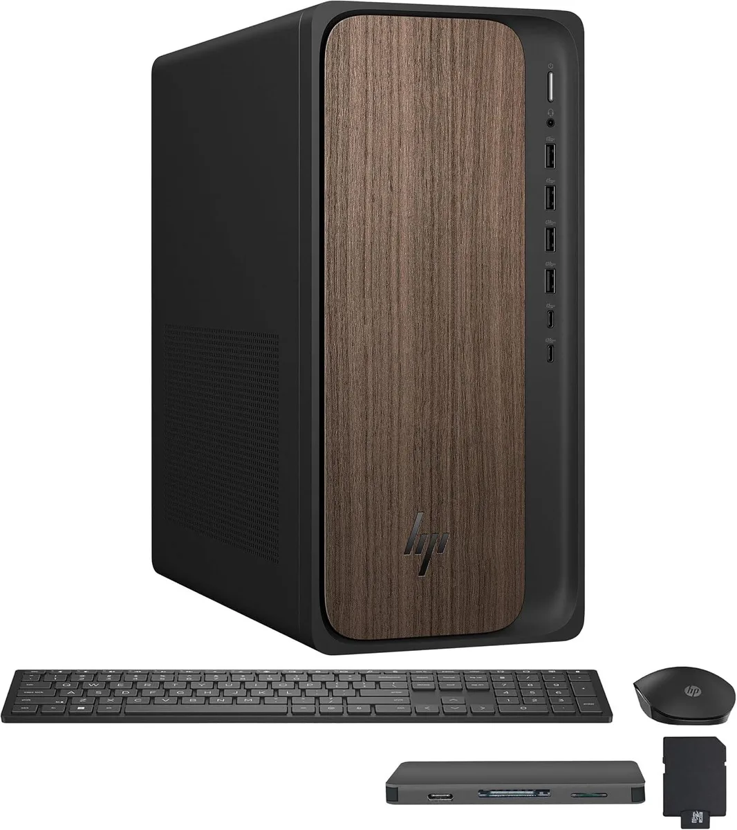 HP HP OmniDesk Desktop PC Intel Core Ultra 7 265 16GB DDR5 1TB SSD + 1TB Dock Windows 11 Home Black — product photo