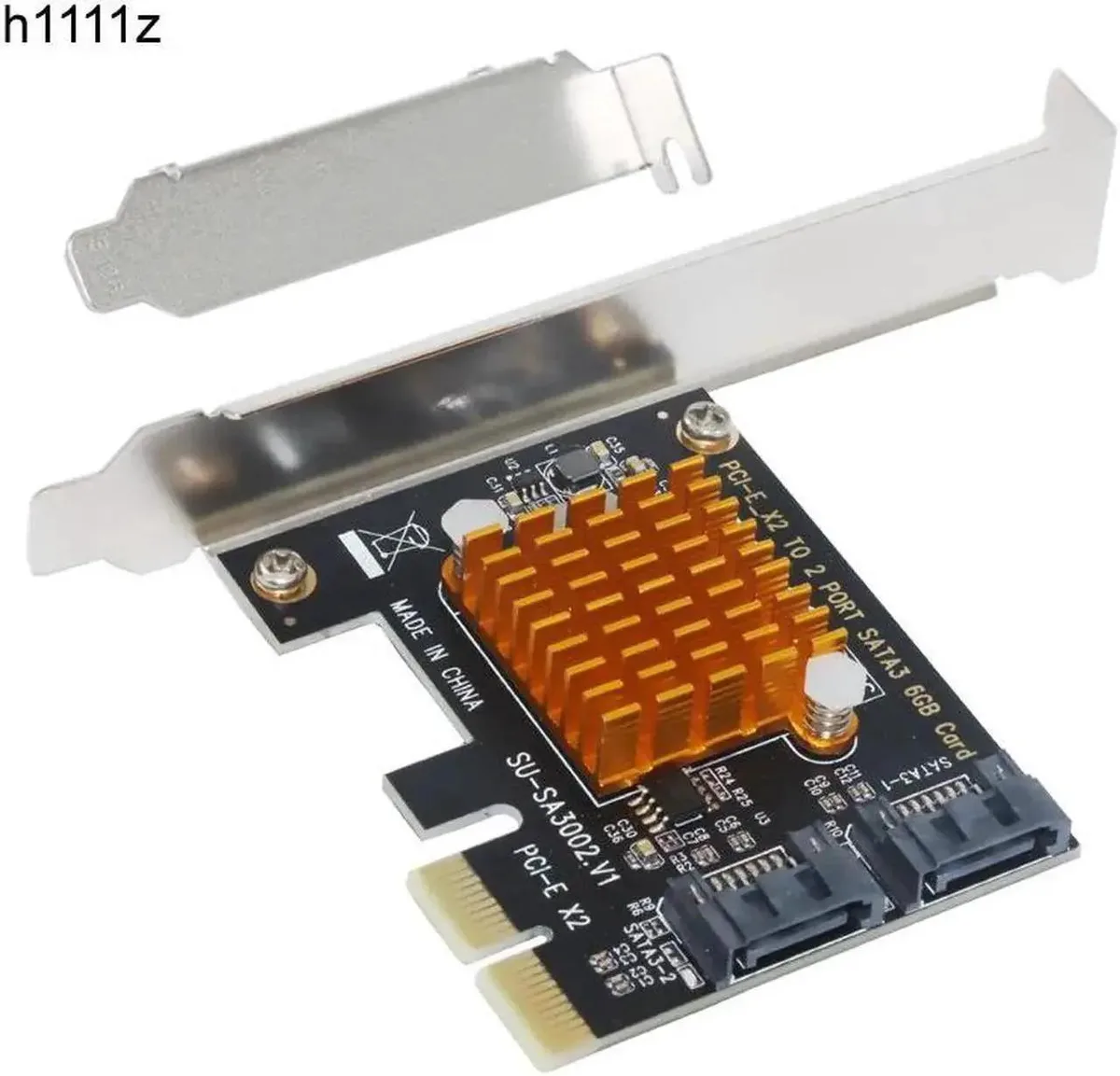SMUGDESK SMUGDESK ASMedia ASM1062 PCIe to SATA 3.0 2-Port Adapter with Big Heatsink — product photo
