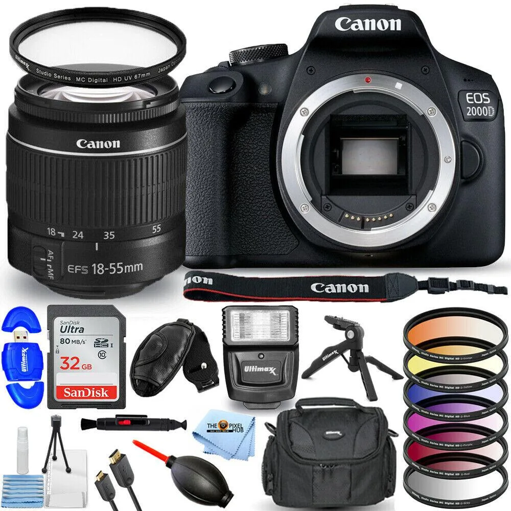 Canon International Canon International EOS 2000D / Rebel T7 DSLR Camera 18-55mm III Lens 32GB Filter Kit — product photo