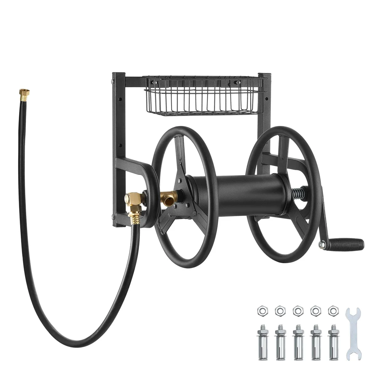 VEVOR VEVOR Wall-Mounted Hose Reel 125 ft 5/8 in Brass Fittings Steel — product photo