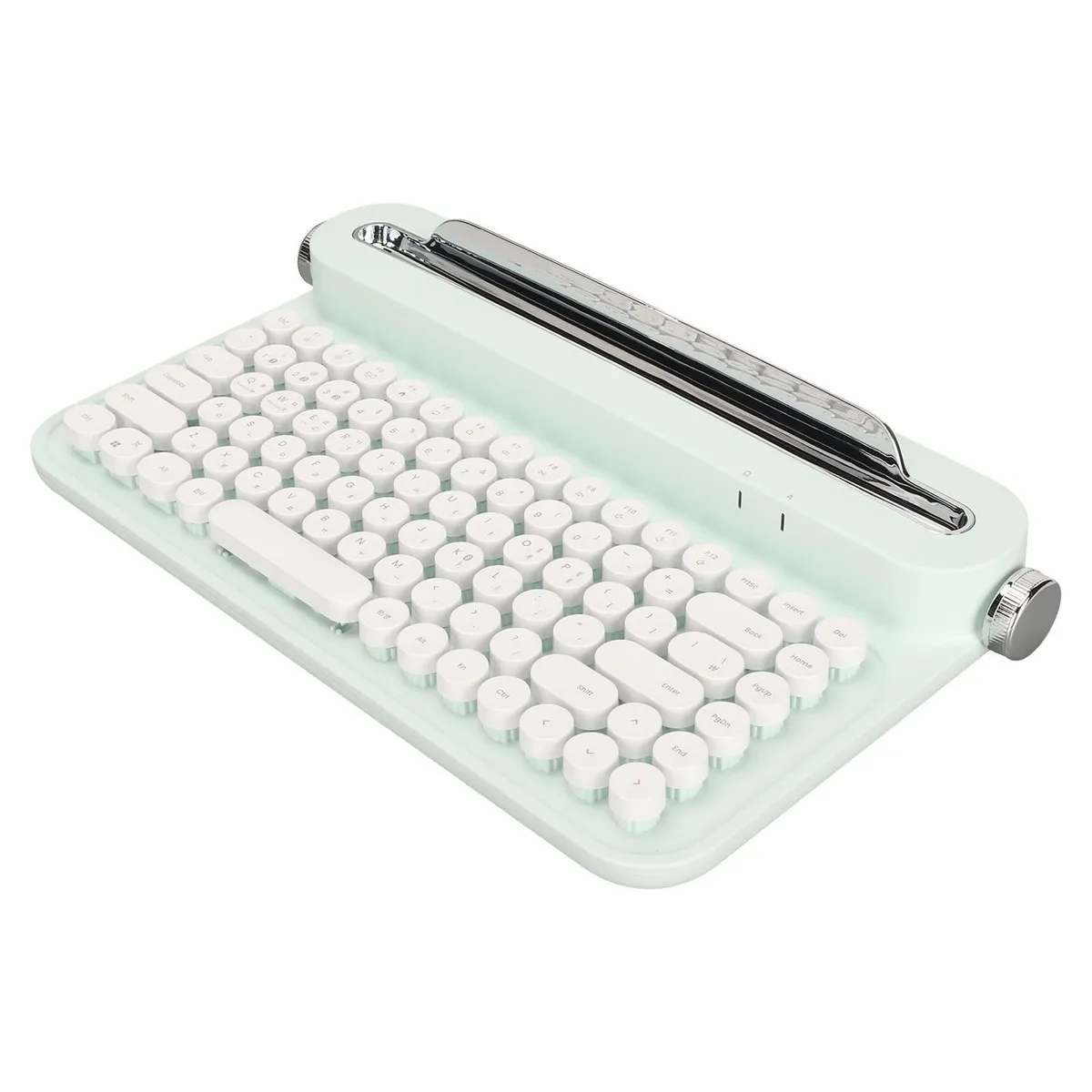 GSM Outdoors GSM Outdoors Retro Typewriter Keyboard 86 Keys Bluetooth 5.0 Mint Green 2 in 1 Accessory — product photo