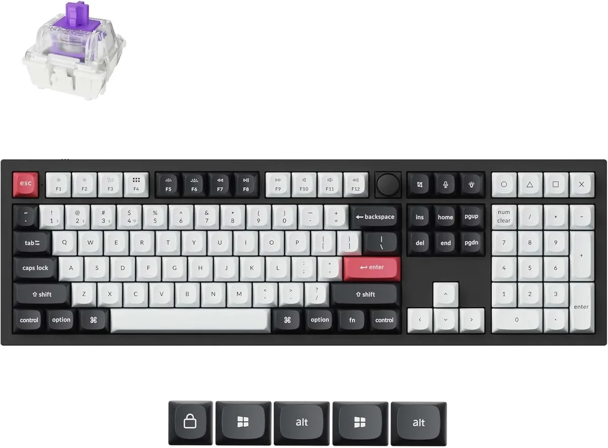 TUKO TUKO Q6 HE Wireless Full-Size Gaming Keyboard Carbon Black — product photo