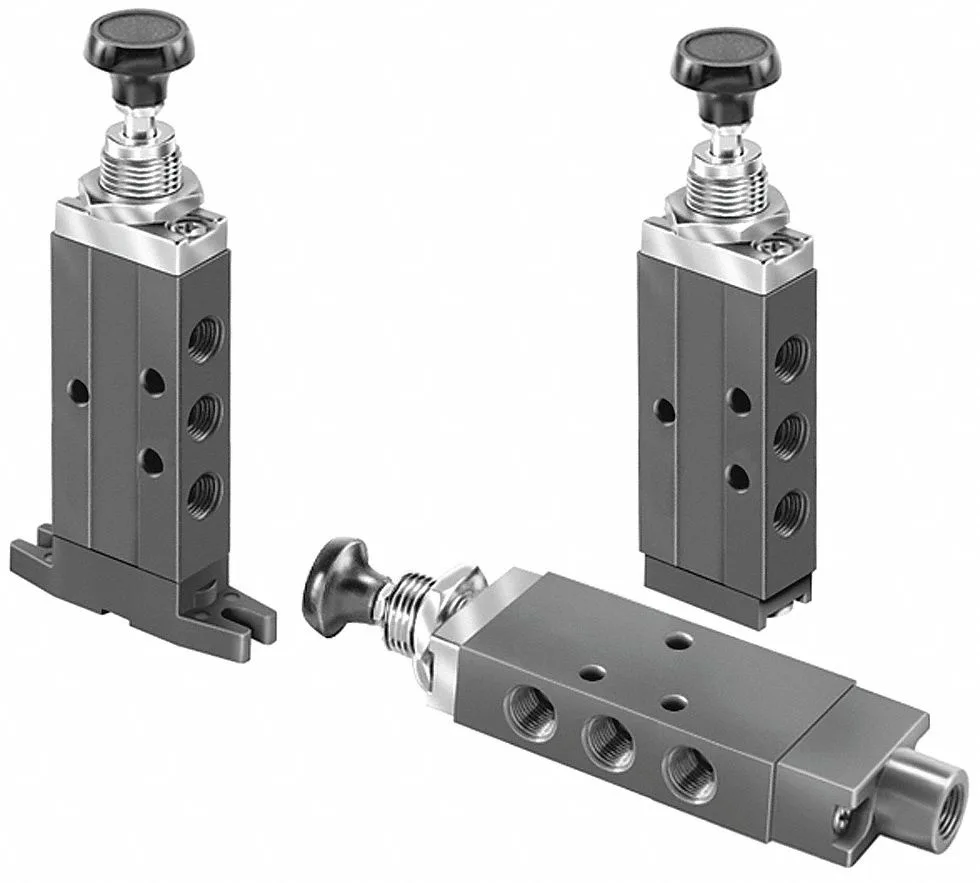 Parker Parker 410411000 4-Way 1/8 NPT Manual Air Control Valve trap — product photo