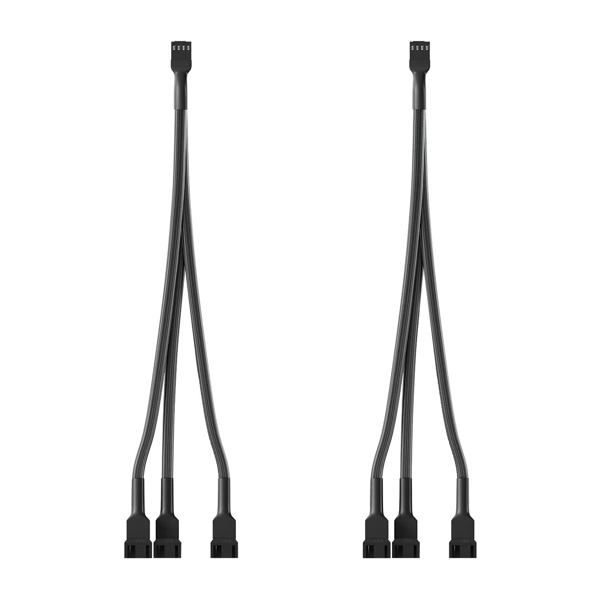  Cable Matters 4 Pin PWM Fan Splitter 2 Pcs 1 to 3 11 Inch Black — product photo