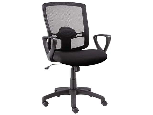 Alera Alera ET42ME10B Etros Mesh Mid-Back Swivel/Tilt Chair, Black — product photo