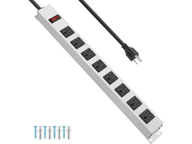 LORDWORLD LORDWORLD 8 Outlet Metal Surge Protector 1200J 15A 1875W 6ft 14AWG — product photo