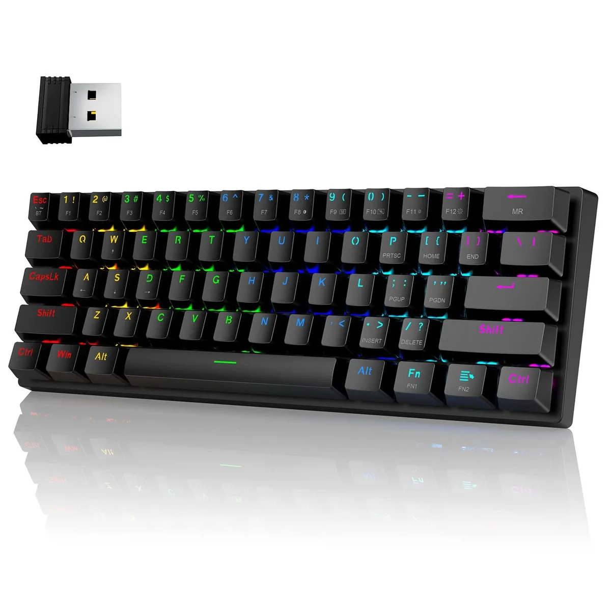  Patriot PR335 60% Wireless Mechanical Gaming Keyboard Clicky Blue Switch RGB — product photo