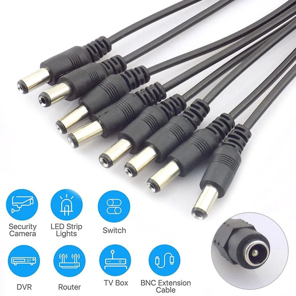 YINGHUA YINGHUA 2.1x5.5mm DC Female to 2 Male Power Splitter Cable 30cm CCTV Camera — product photo