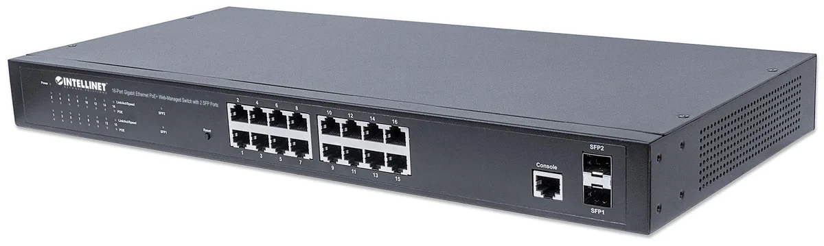 Intellinet Intellinet 561198-UK 16-Port PoE+ Gigabit Switch — product photo