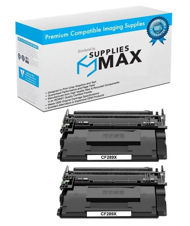 SuppliesMax SuppliesMax HEWCF289XD1 Black Toner Cartridge 2 Pack 10000 Pages — product photo