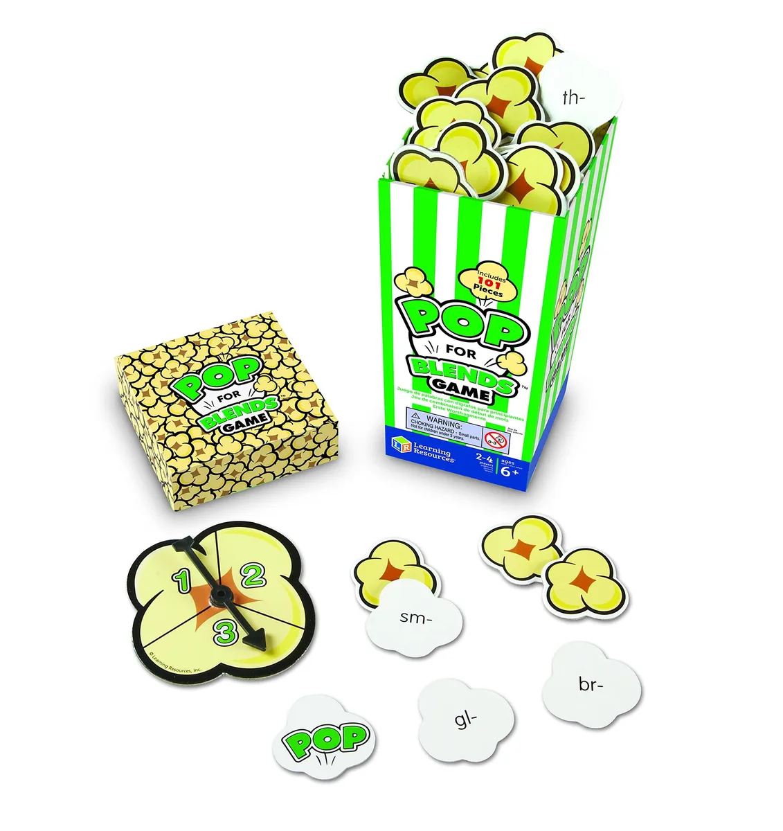 Red popcorn-themed box with 92 cards and spinner