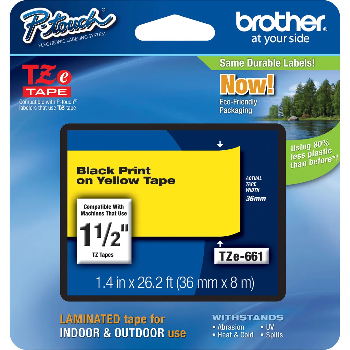 Brother Brother TZE661 36 mm Black on Yellow Tape 8 m — product photo