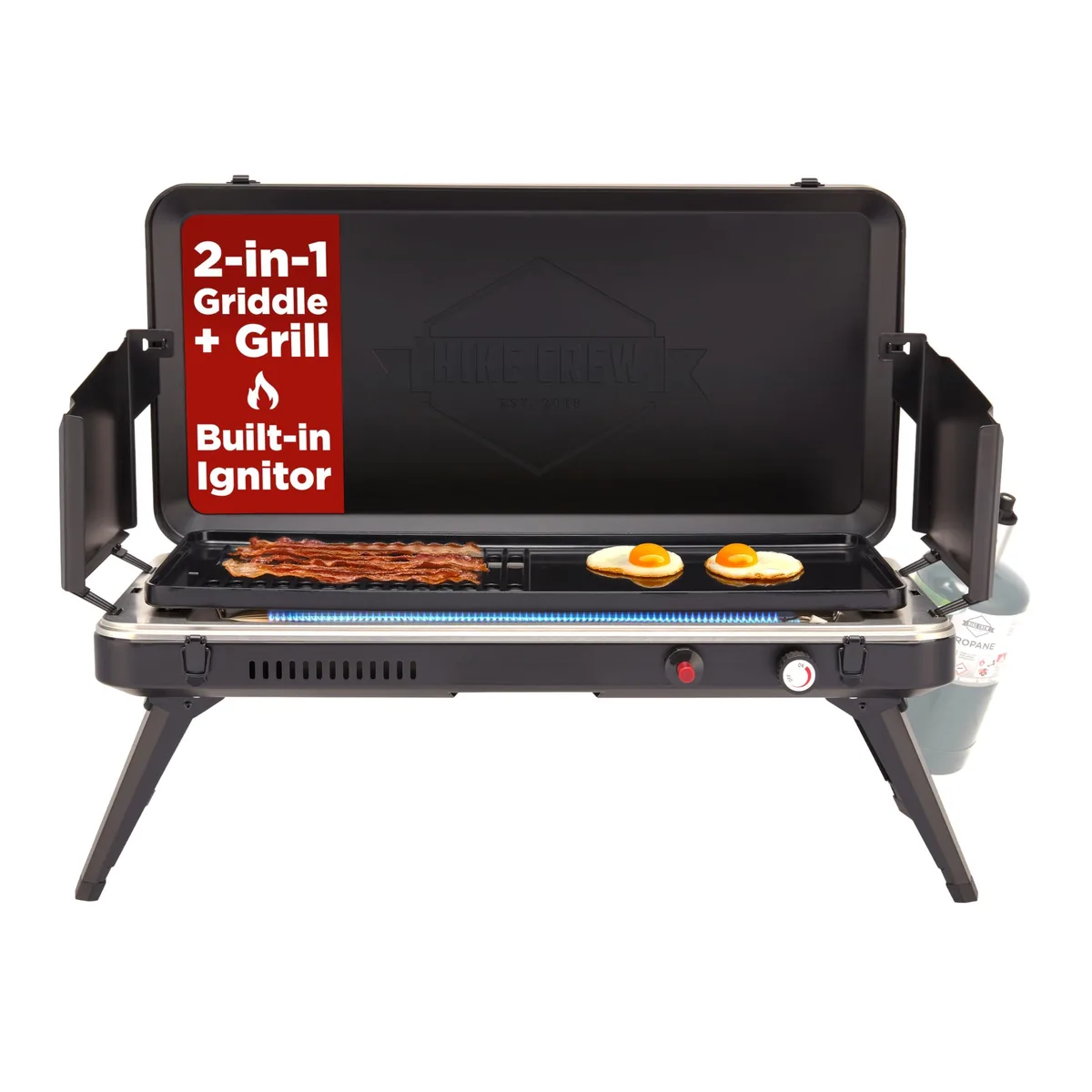 Hike Crew Hike Crew HC2I1GWL 2-in-1 Gas Camping Grill and Griddle Combo 13000 BTU — product photo