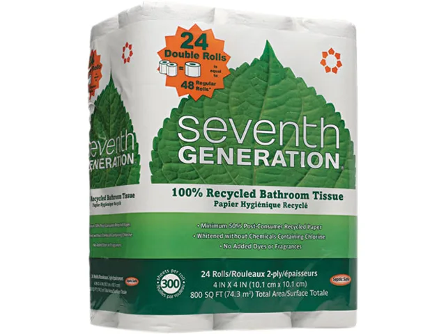 Seventh Generation Seventh Generation SEV 13738 100% Recycled Toilet Tissue 24 Rolls 500 Sheets 2-Ply — product photo