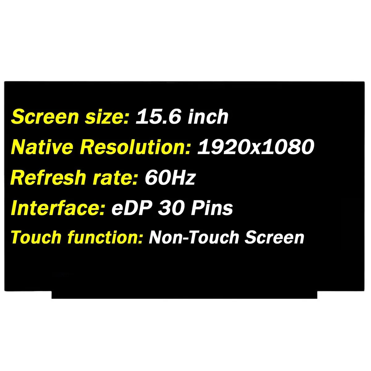 Barrow Mods Barrow Mods 15.6" FHD 1920x1080 30-pin 60Hz Non-Touch Laptop Replacement Part — product photo