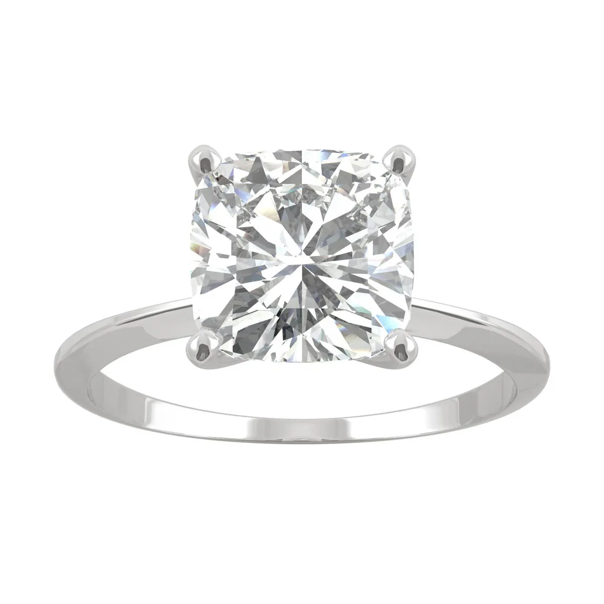 Charles & Colvard Charles & Colvard 8mm Cushion Moissanite Solitaire Ring 6 2.40ct DEW — product photo