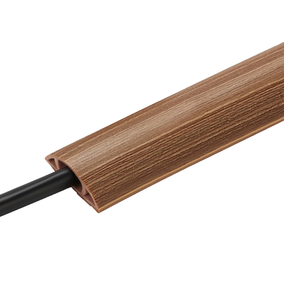  YCLYC Floor Cord Cover Brown Wood 3.6FT Self-Adhesive 1.22" W — product photo