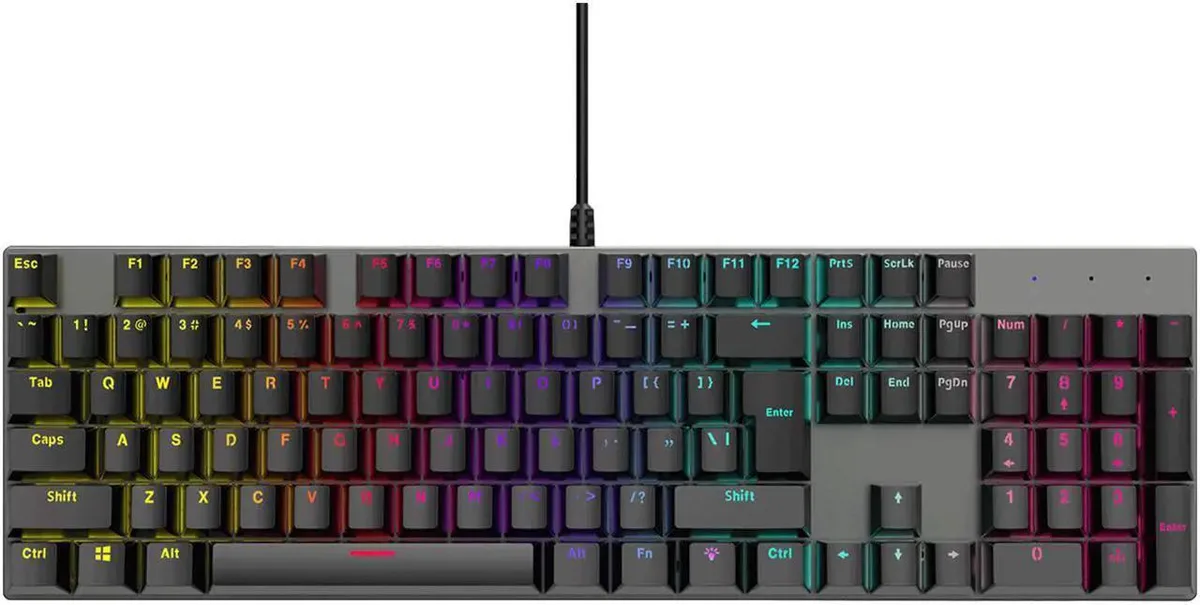 Enfain Enfain TGK05 Gaming Keyboard Blue Switches 104 Keys Black — product photo