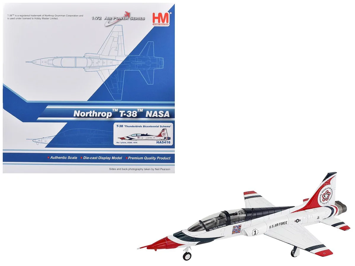 Hobby Master Hobby Master Northrop T-38 NASA Thunderbirds Bicentennial 1976 1/72 Diecast — product photo