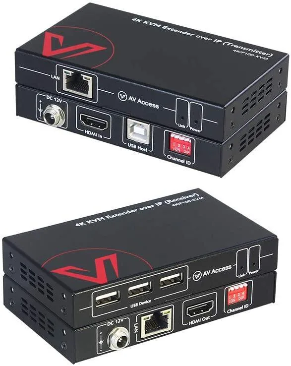 BFKK BFKK 4KIP100-KVM KVM Switch 4K@30Hz 1080P@120Hz 120M 3-Port USB Hub 16 Sets — product photo