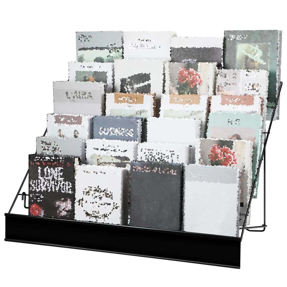  AUDIOVOX 6-Tier Comic Book Rack Black 15 x 29.5 x 22.5 in — product photo