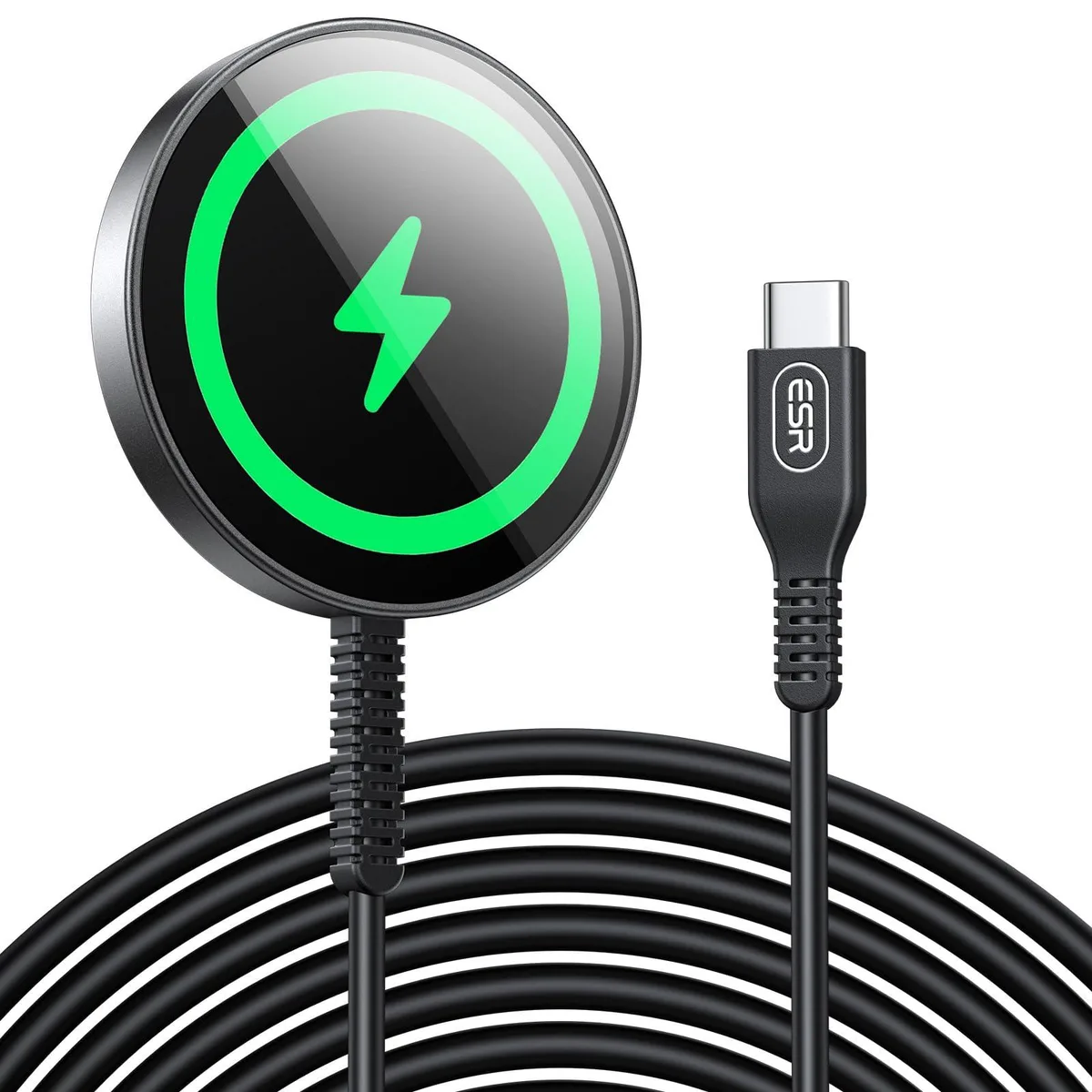 No Sew No Sew ESR 15W Wireless Charger MagSafe Compatible Dual USB Ports Black — product photo