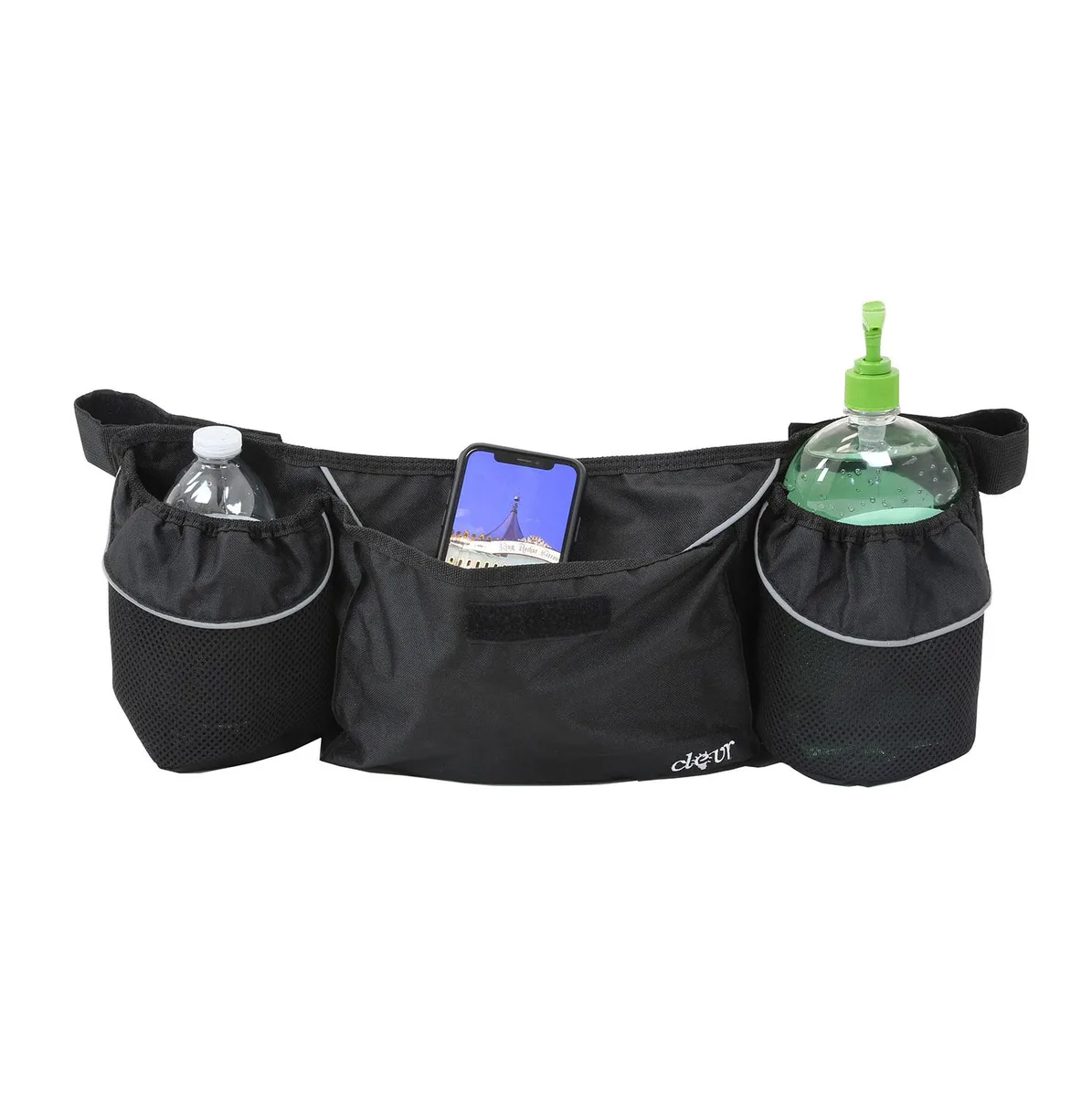 ClevrPlus ClevrPlus Bike Trailer Storage Cup Holder Bag Black — product photo