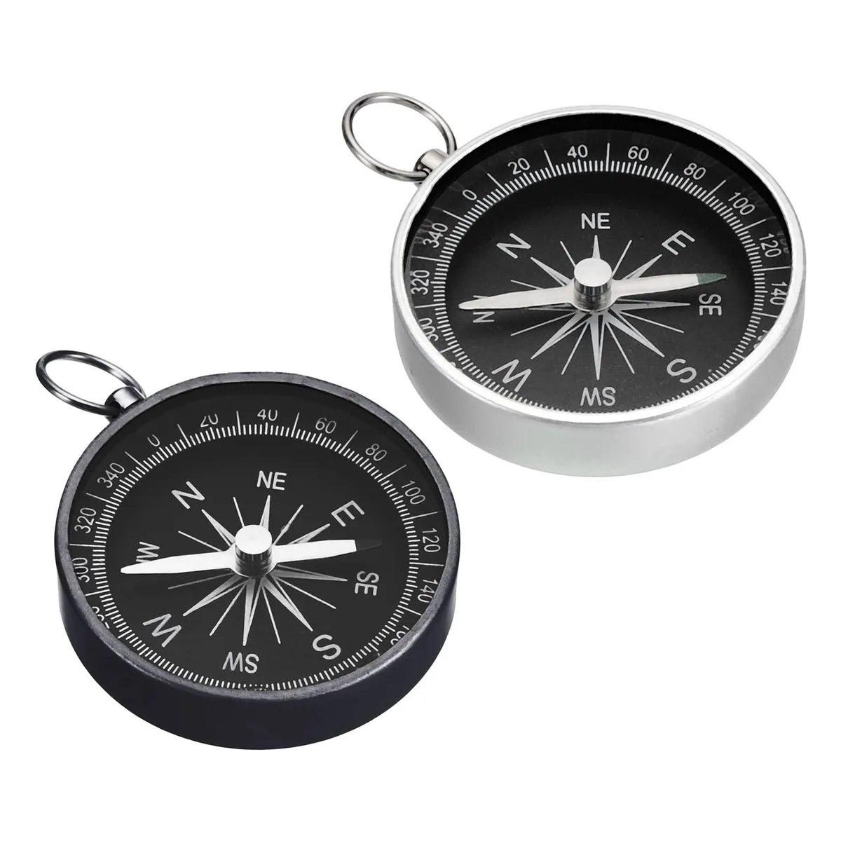  Airwheel Mini Metal Compass 2 Pack White Black 44 x 44 x 10 mm — product photo